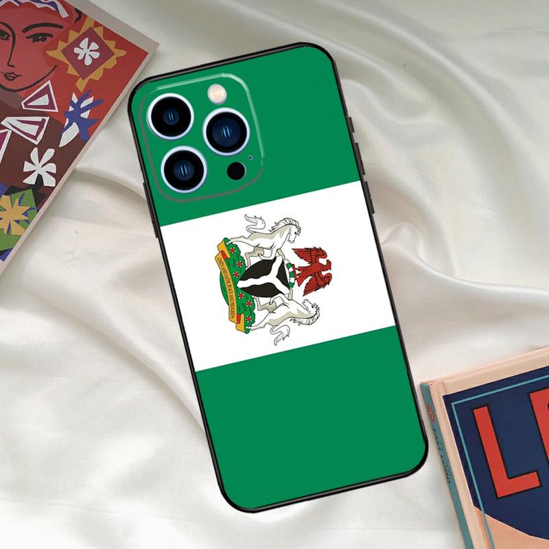 Nigerian flag Phone Case For iPhone 16 15 14 12 11 13 17 Pro Max 15 16 Plus 13 Mini 16e 17 Air Funda Cover