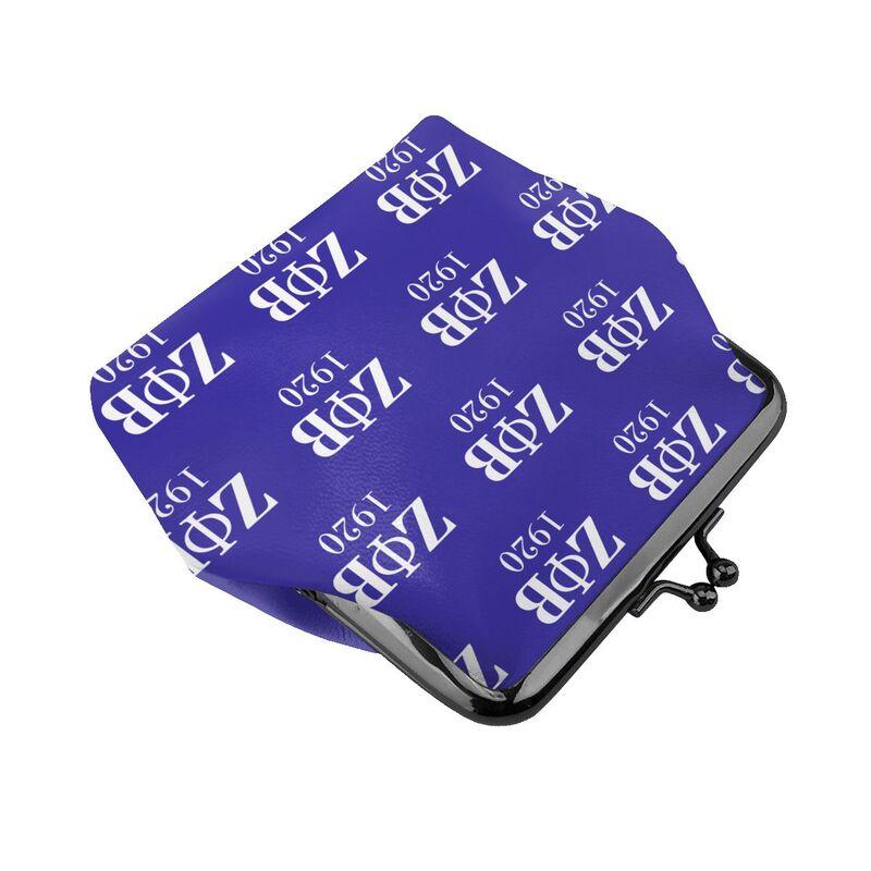 Zeta Phi Beta 1920 Принт Кожаный Кошелек для Монет Маленький Кошелек на Защелке для Мелочи Кошелек с Застежкой-Защелкой для Женщин Девушек