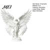 Feather Texture Angel Art 3D Printed Figurine with Large Wings, White Matte Statue, Spiritual Home Decor Aesthetic Minimalist Sculpture for