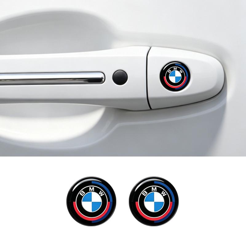 For BMW M X1 X3 2/4pcs Car Door Lock Keyhole Protector Stickers For BMW M 1 3 Series X3 E46 E90 E60 F30 F10 E39 E36 F20 G30 G20 E87 E92 E91 E30