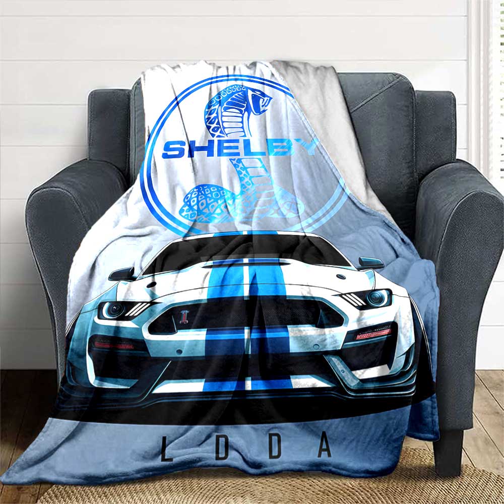 Shelby Cobra Logo Throw Blanket Comfortable Perfect for Sofa Couch Office Bed Picnics Four Seasons Multipurpose Stylish Decor Best Holiday Gift Y19