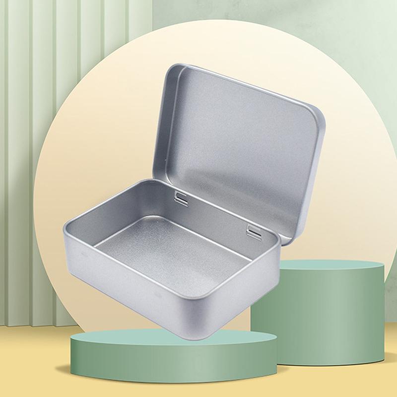 1 шт., аксессуары для самостоятельного изготовления, металлическая жестяная серебряная черная откидная коробка для хранения инструментов, денег, монет, конфет, ключей, визиток, ящик для хранения