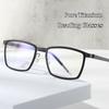 High Quality Brand Design Anti Blue Light Photochromic Reading Glasses For Men With Generous Frames Made Of Titanium
