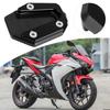 Side Stand Pad, Motorcycle Kickstand Pad, Extension Pad Support Plate Fits YMH YZF R25/YZF R3/MT‑25/MT‑03 14-19 (Black)