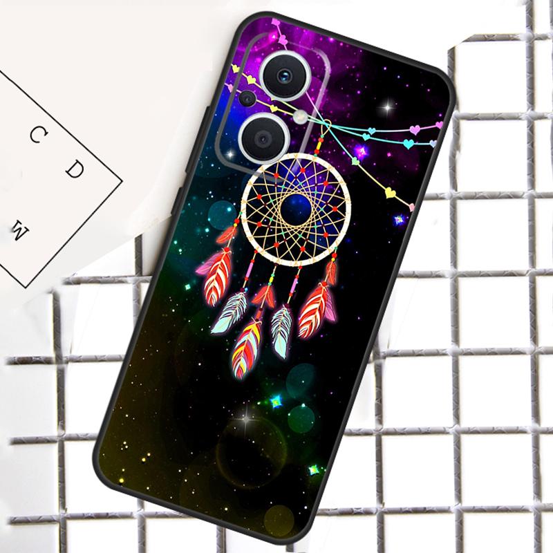 Ретро Ловец снов с перьями Чехол для телефона Для OPPO Reno 8T 7 8 Lite 14F 14 13 12 11 F 10 Pro OPPO Find X8 X6 X5 X9 Pro Обложка