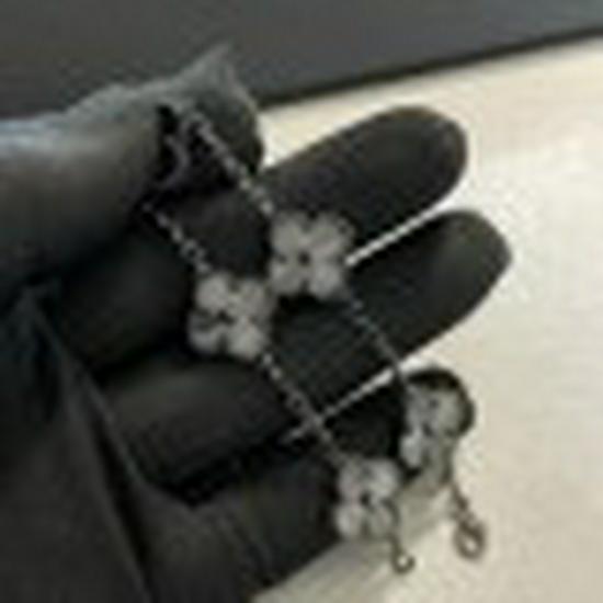 2024 Christmas Edition s925 Silver Four-Leaf Clover Necklace in Rose & White Gold for Women