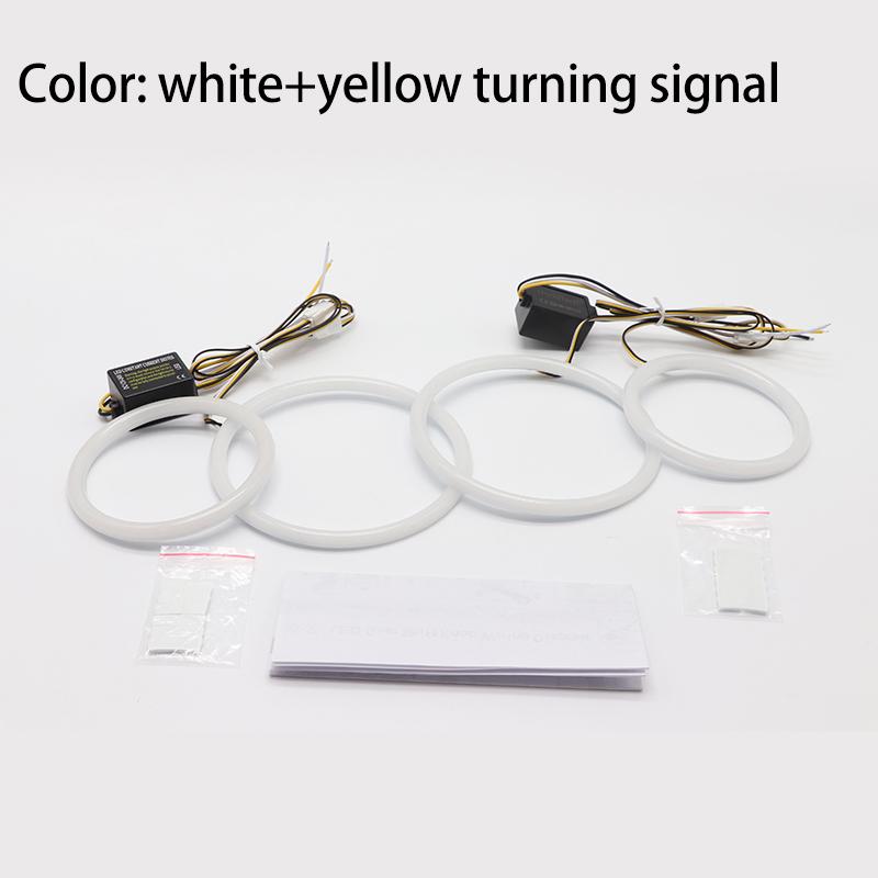 LED SMD Cotton Light Switchback Angel Eye Ring DRL Kit For BMW 3 Series E90 E91 2005 2006 2007 2008 Xenon Headlights