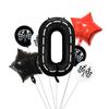 Racing Series Star Aluminum Film Digital Balloon Birthday Party Decoration Set Infield Arrangement