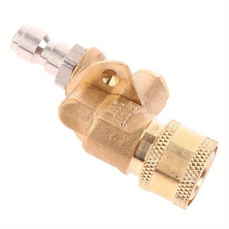 High Pressure Car Washer 1/4" Quick Connect Rotary Coupler Adjustable Adapter with 5 Spray Nozzles Copper Connection