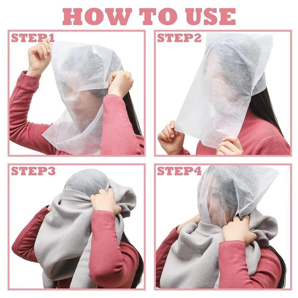 100Pcs Breathable Face Makeup Protector Hood Non-Woven Makeup Clothing Protector Bridal Shops