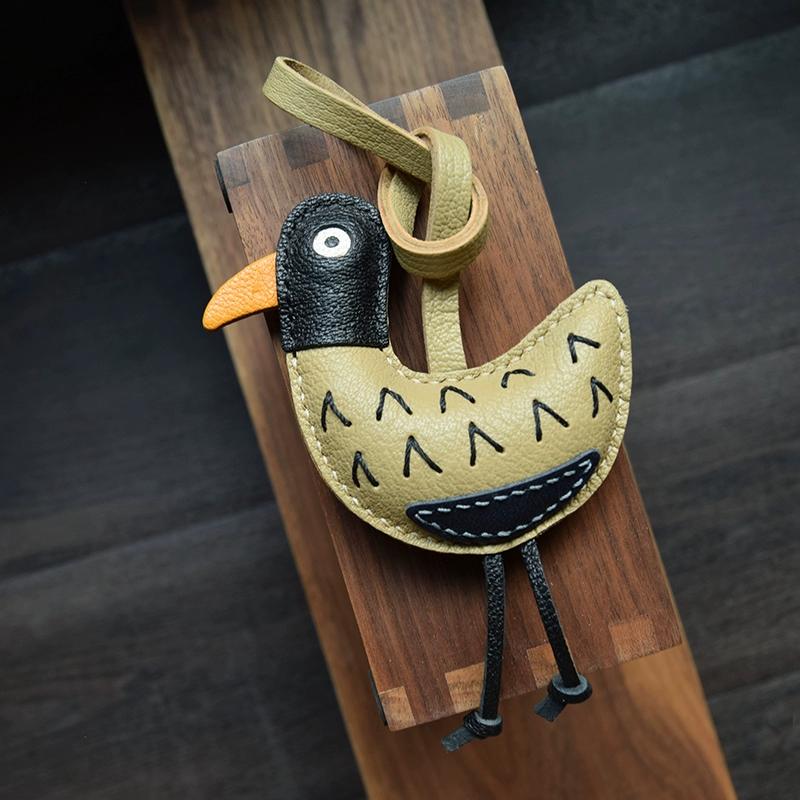 Приходить! Dazed duck together, подвеска на кожаную сумку ручной работы, подвеска на зеркало заднего вида, брелок для ключей в стиле абстрактной ниши