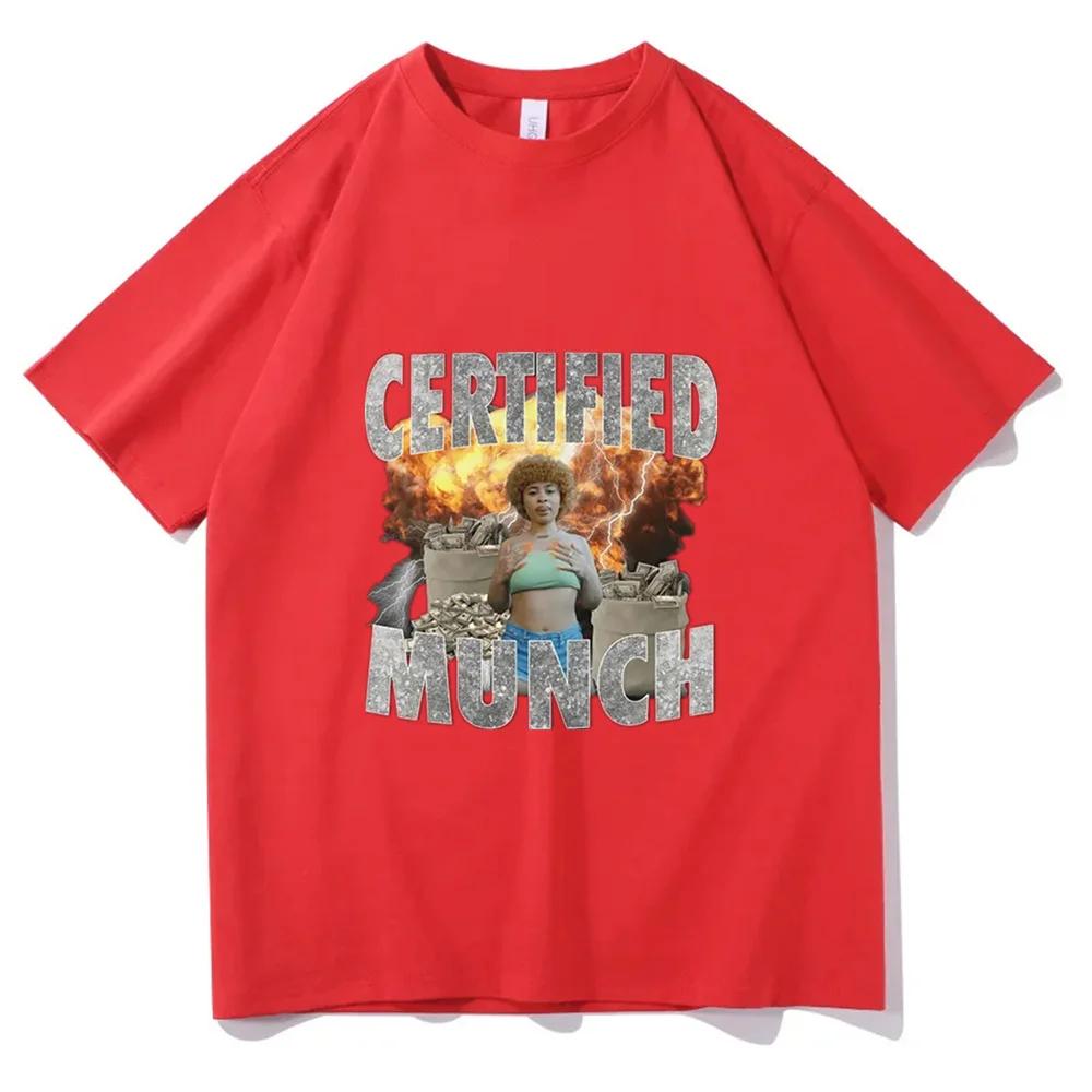 Ice Spice Certified Munch Meme T-shirt Summer Women Tee Shirt Sweatshirt Hip Hop Streetwear Vintage Unisex T-shirt