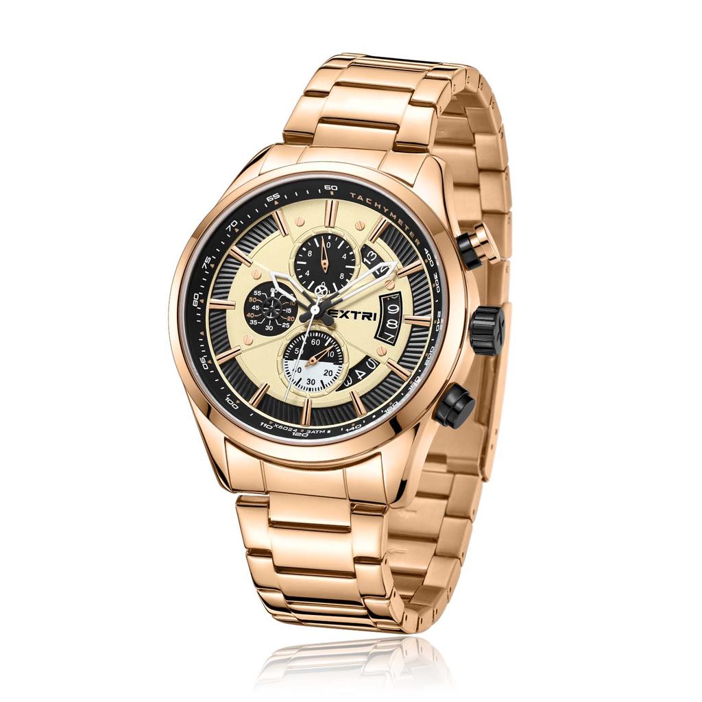 Модные деловые мужские часы Кварцевые часы Хронограф Водонепроницаемые наручные часы Мужские часы с большим циферблатом Повседневные часы Аналоговые мужские часы с календарем