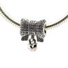 Heart Bow Charms 925 Sterling Silver Clear CZ Beads Fits Europe Bracelets Charm Silver 925 Jewelry DIY Gift
