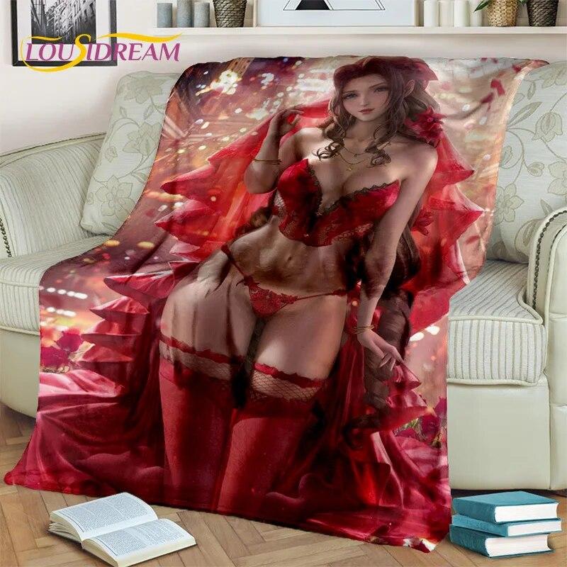 Аниме игровой персонаж, сексуальное кружевное одеяло для девочек, милое мультяшное одеяло, мягкое одеяло для дома, спальни, кровати, дивана, покрывало для пикника, детское одеяло