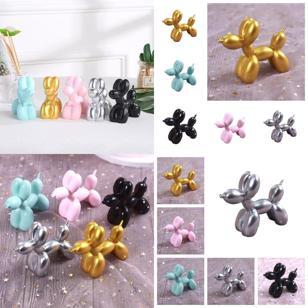 Vibrant Balloon Dog Cake Toppers Resin Material Variety Of Colors Cake Dress-up Accessories Birthday Party Decor Characters)