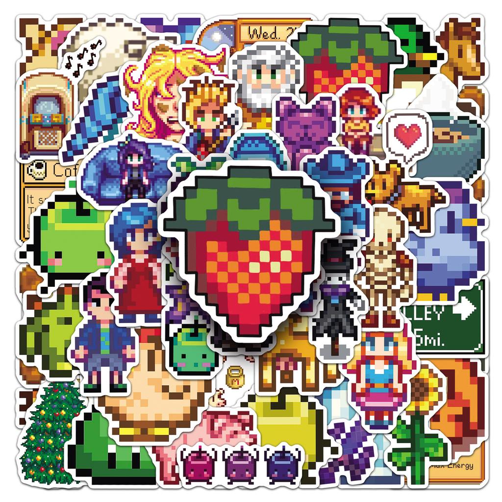 1050 шт. Игровые наклейки Stardew Valley, мультяшные, смешные, с рисунками, детские игрушки, подарки для стакана для воды, багажа, шлема, велосипеда