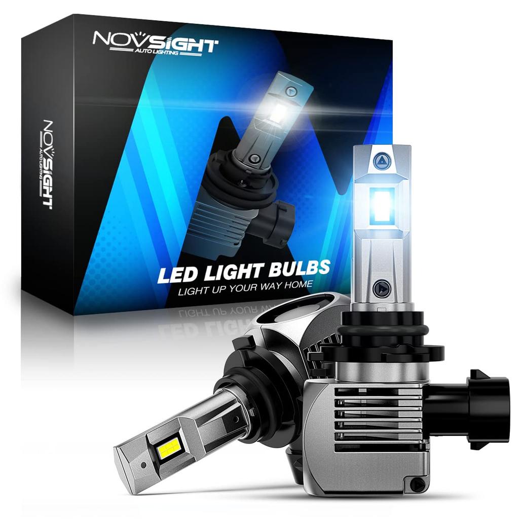 Светодиодные фары NOVSIGHT HB4 для HB4 LED Новая проверка автомобиля Супер яркие 20000 лм Охлаждение Тихие Интегрированные в высокий автомобиль Мгновенные Долговечные 5x Соответствие