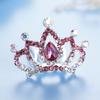 For Girls Kids Gift Hairclip Princess Flower Hair Jewelry Tiara Crown Hair Comb Crystal Rhinestone