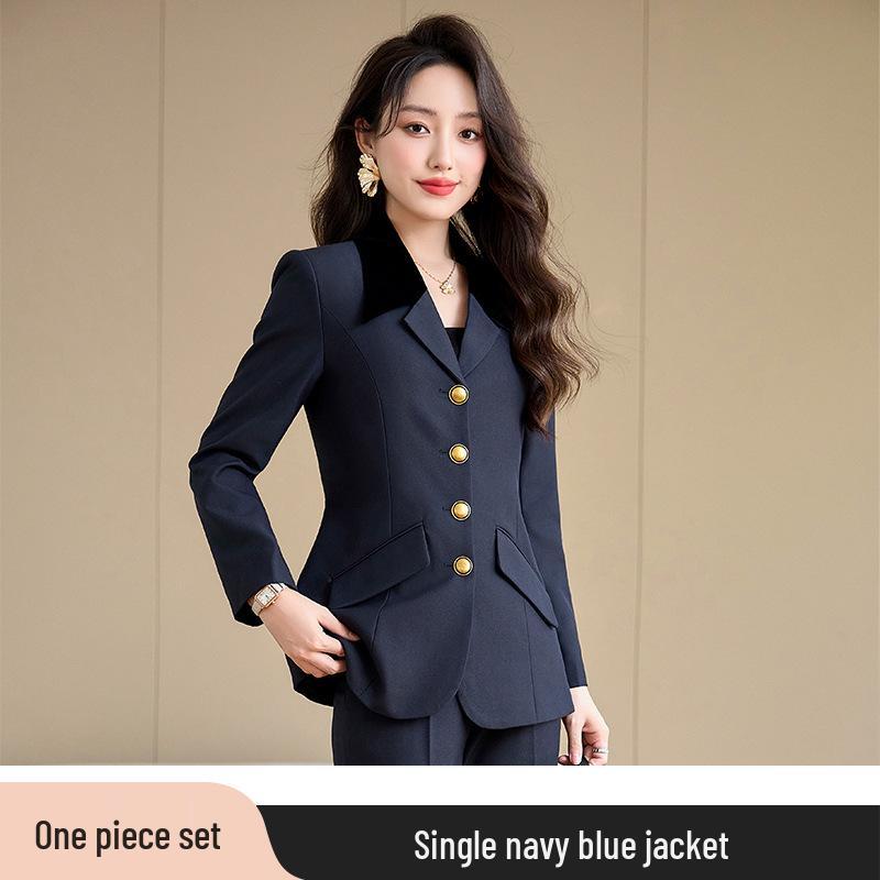 Комплект женского профессионального брючного костюма высокого класса - Осень 2024 Формальная рабочая одежда для изысканного образа