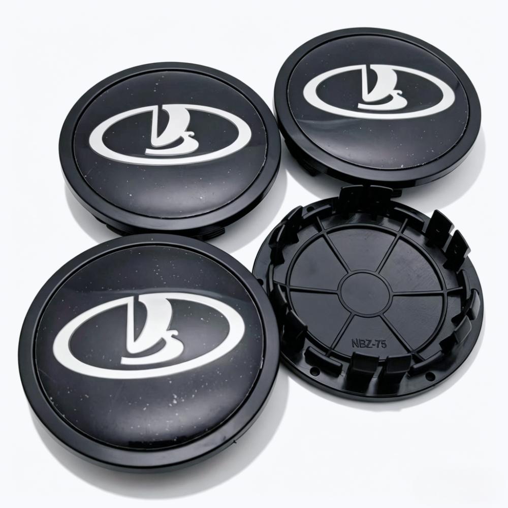 4pcs/Set 75mm / Clips 65mm LADA Logo Emblem Badge Car Wheel Center Caps Wheel Hub Dust Cover Rim Hubcap Replace Car Accessories