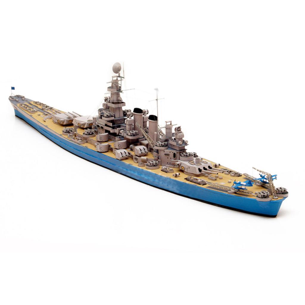 21" 1/400 ВМС США линкор North Carolina BB-55 Набор бумажных моделей Разобранные Военные DIY Украшения Для Коллекции Декора