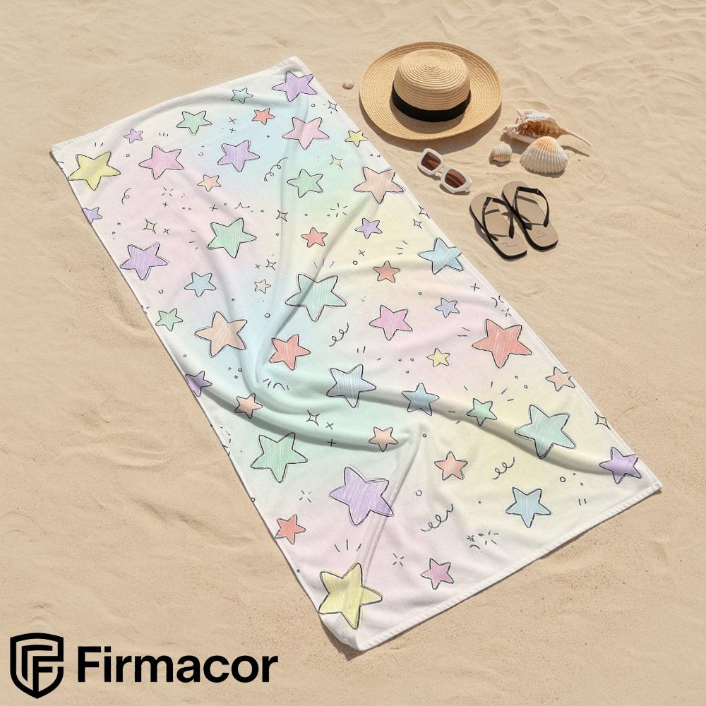 Crayon Rainbow Star Cartoon Anime Beach Towel Microfiber Quick Dry Super Absorbent Soft Bath Towel for Kids Adults Travel