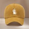 Hamster pattern baseball cap adjustable size peaked cap men and women same style simple trendy curved brim hat