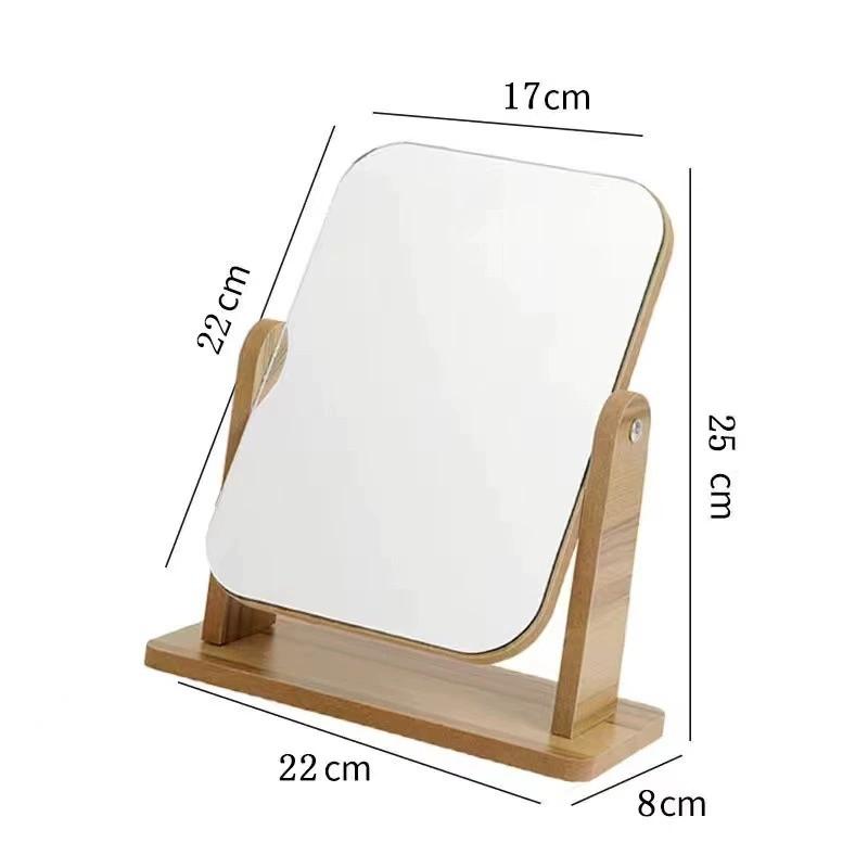 1 шт. Деревянное зеркало для макияжа Прозрачное для личного использования Подставка с регулируемым углом Основа для макияжа Настольное