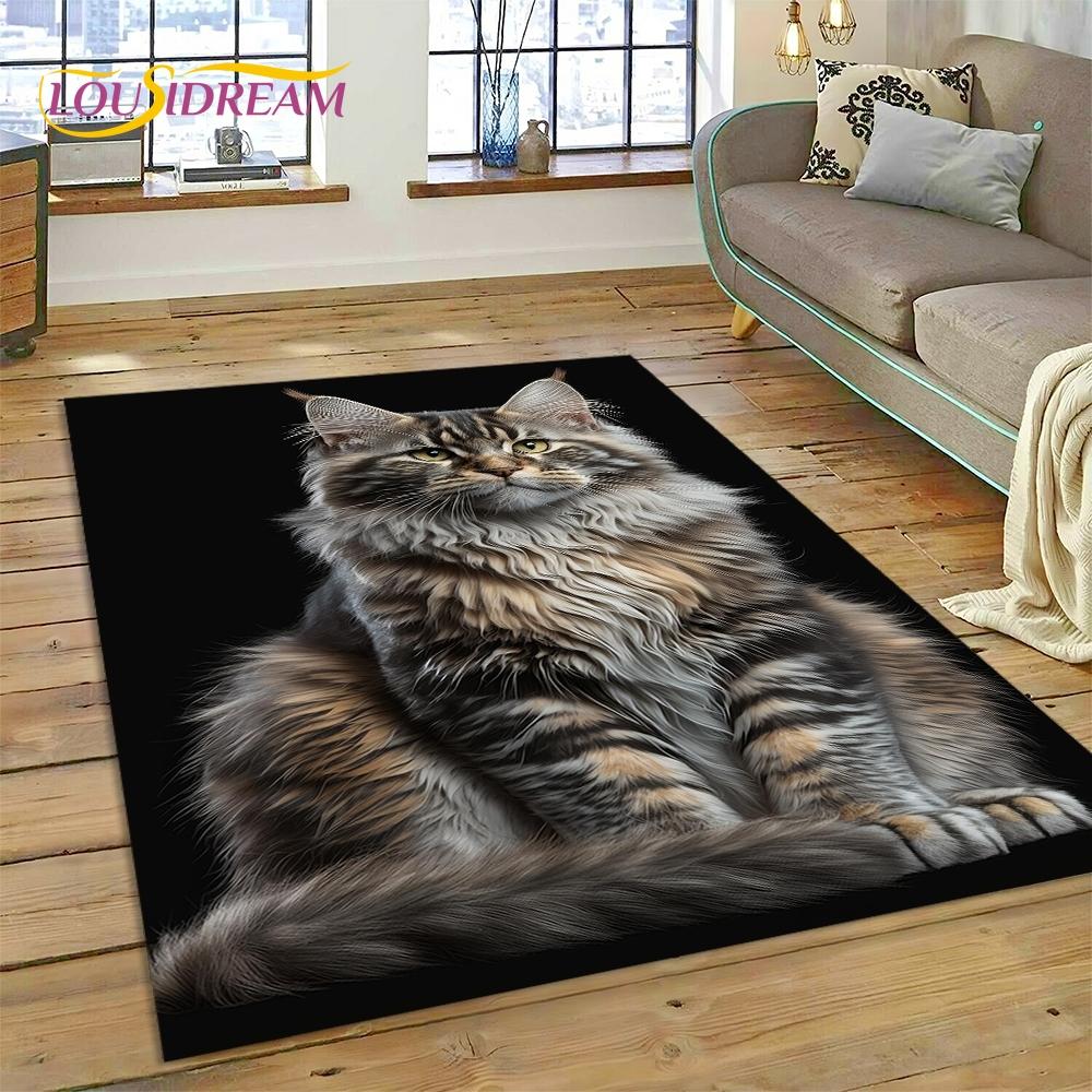 3D Персидский кот, Милый котенок калико, Мультяшный ковер-циновка Регдолл для гостиной, спальни, домашнего декора, Нескользящий для дивана, Придверный коврик, Подарок ребенку