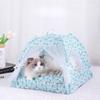 Летняя палатка для домашних животных, полузакрытая складная, дышащая, съемная, кошачья палатка-гнездо для уличного питомца
