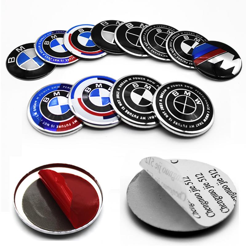 1Pcs 45mm 47mm Car Steering Wheel Decoration Badge Sticker Logo Accessories For BMW E46 E90 E60 F30 F10 E39 E36 F20 E87 E90 E70