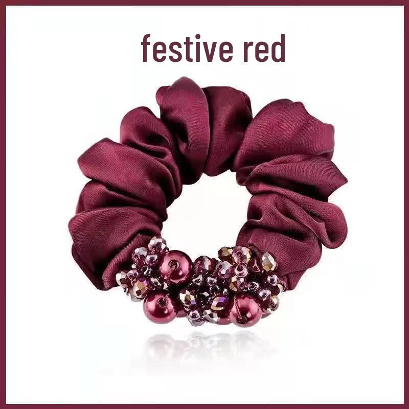 Элегантная сетчатая резинка для волос со сверкающими стразами, высококлассный роскошный аксессуар для волос для женщин, стиль 2025