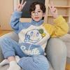 Autumn 2023 Boys Coral Fleece Pajamas - Velvet Flannel Winter Homewear for Kids