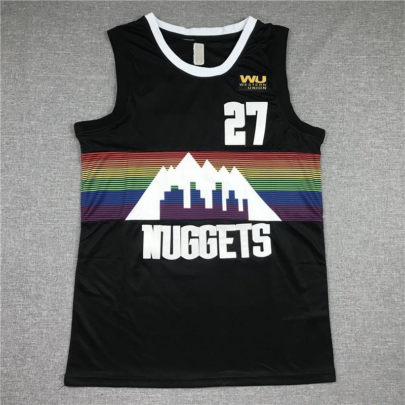 Mens Retro Basketball Jersey Vest With Embroidered Number 55 Jokic 27 Murray Breathable Mesh Cotton Sport Wear