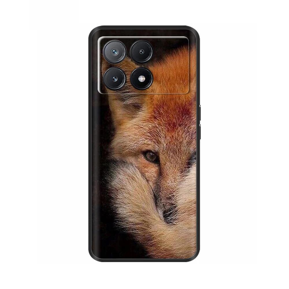 Чехол для Poco X6 Чехол для телефона Милый кот Coque Обложка для Xiaomi Poco X6 Pro Poco X 6 Pro X6Pro Pocox6 Pro 5G Жидкие силиконовые чехлы