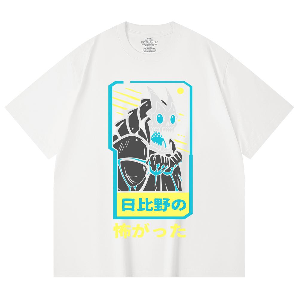 230 г/м² 100% хлопок Kaiju No 8 V20 Принт Кафки Унисекс Тяжелая хлопковая футболка