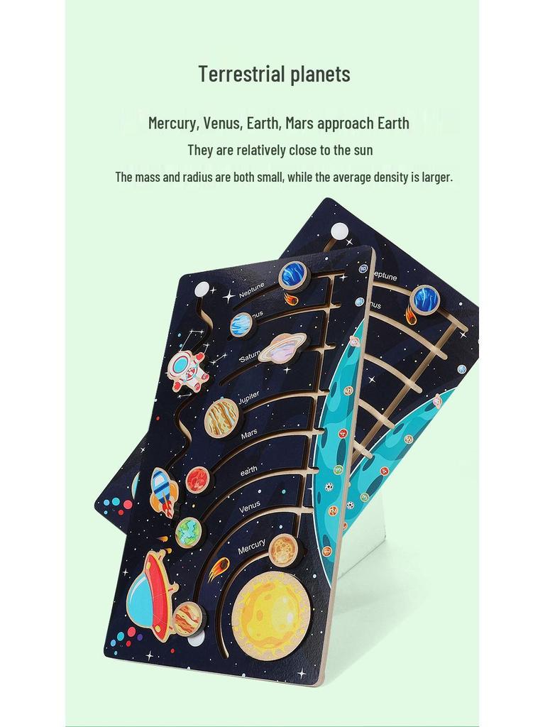 Kids' Educational Toy: Solar System Maze Puzzle for Early Learning and Science Exploration