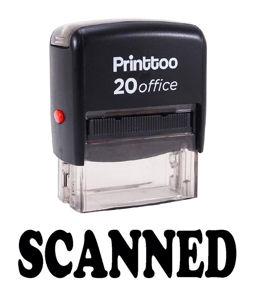 Printtoo SCANNED Self Inking Rubber Stamp Office Stationary Custom
