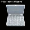 50/25Pcs Sewing Machine Bobbins Spools Set With Thread Storage Organizer Box Sewing Kit For Household DIY Sewing Accessories