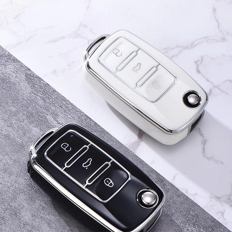 ТПУ чехол-защита для автомобильного ключа Volkswagen Vw Polo Golf Passat Tiguan Beetle Caddy T5 Up Eos Skoda Octavia Seat Leon Altea