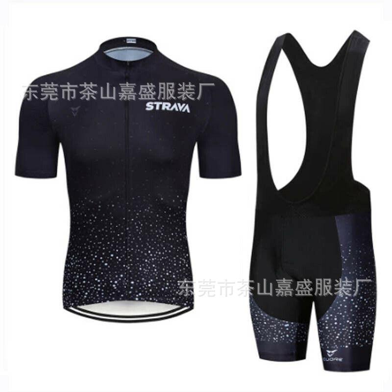 2025 for STRAVA short-sleeved set, bicycle road bike cycling suit, quick-drying, breathable and sweat-absorbing