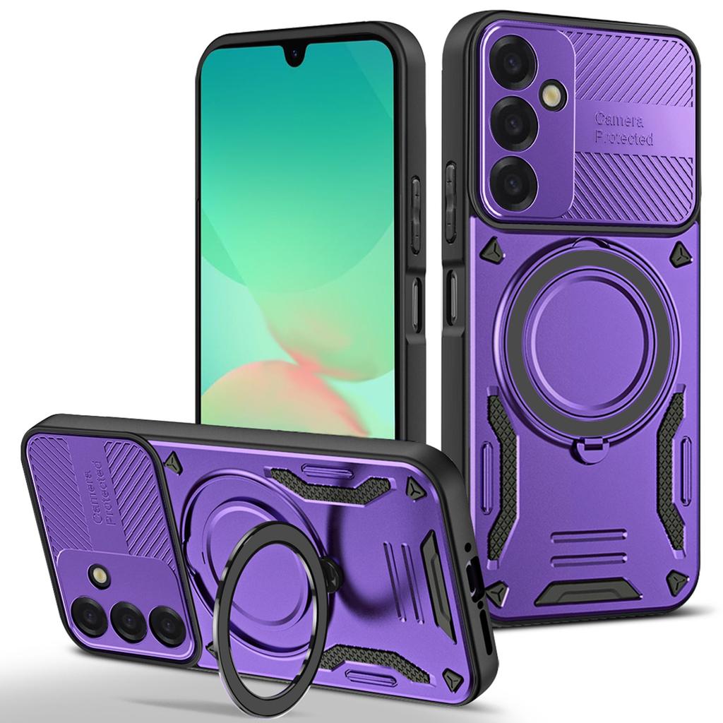 For Samsung Galaxy S26 Magnetic Case Shockproof TPU + PC Phone Back Cover with Kickstand