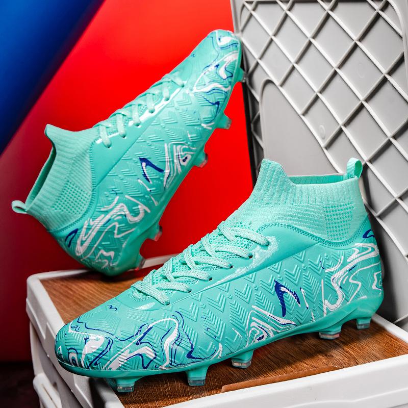 High-top football shoes men's and women's training adult-made grass spikes youth student competition sports shoes