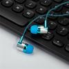 Braided Cord Weave Cable Wired Control 3.5mm Jack Earphone Earbuds In-ear Headset Wired Eraphone