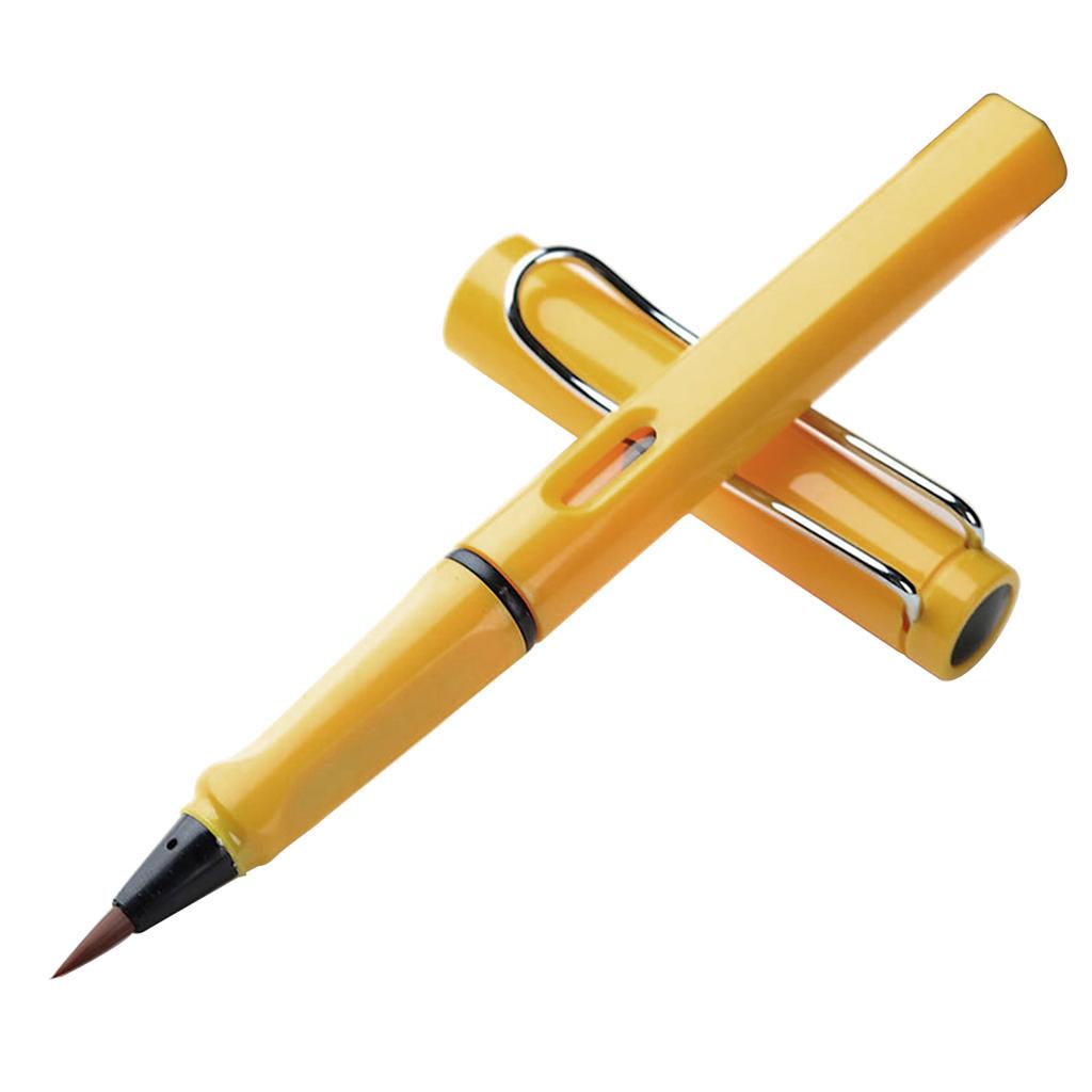 Портативная заправляемая ручка-кисть для каллиграфии, поршневая перьевая ручка, каллиграфическая ручка с черными чернилами для каллиграфической живописи