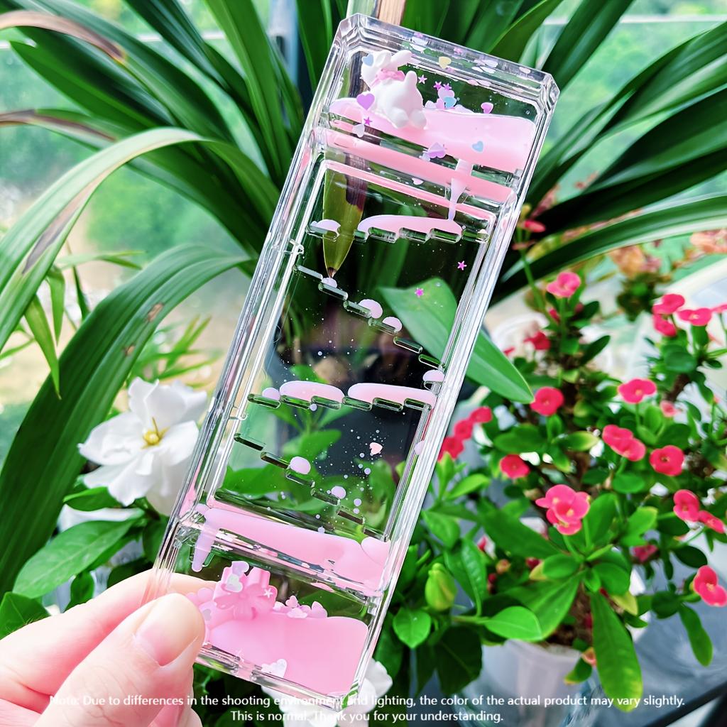 Очаровательный акриловый таймер с жидким движением «Панда» на 2 минуты с 3D-пандами, красочными цветами и бабочками. Идеальный подарок на день рождения