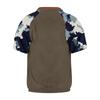 Мужская летняя футболка камуфляжной расцветки в стиле кэжуал, спортивный дышащий топ с воротником на молнии