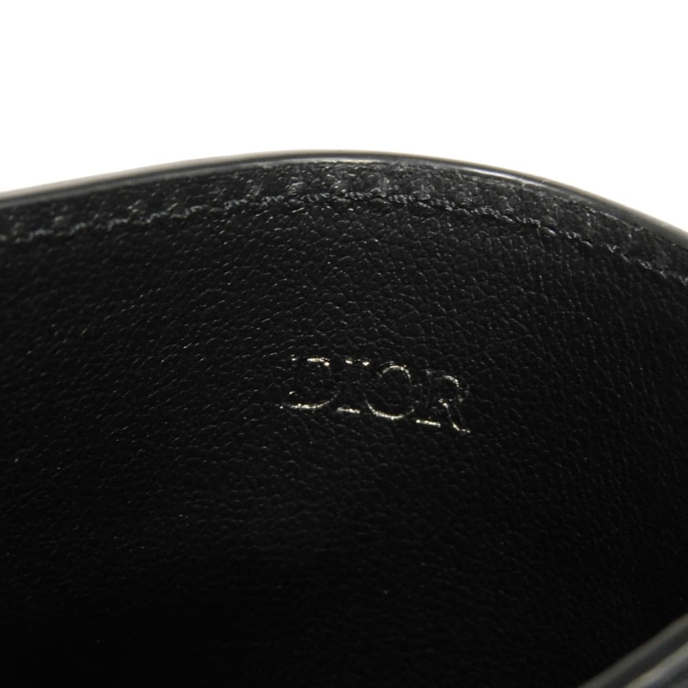 Б/у 10656 Косой жаккардовый картхолдер 2ESCH135YSE_H03E 7946 Текущий кожаный кейс для проездного Логотип Хлопок Черный Мужской от