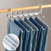Складная вешалка для брюк из нержавеющей стали, большая вместимость, бесшовная противоскользящая, выдерживает большую нагрузку, органайзер для шкафа, джинсы, юбки, шарф, брюки, вертикальная вешалка для хранения